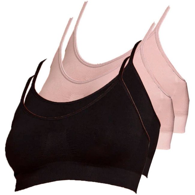Kit com 4 Top sem Aro e sem Bojo Hope S21020 Rosa