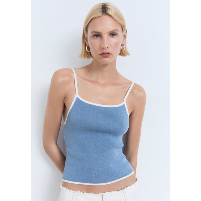 Regata Mango Ajustada Brunitu Azul