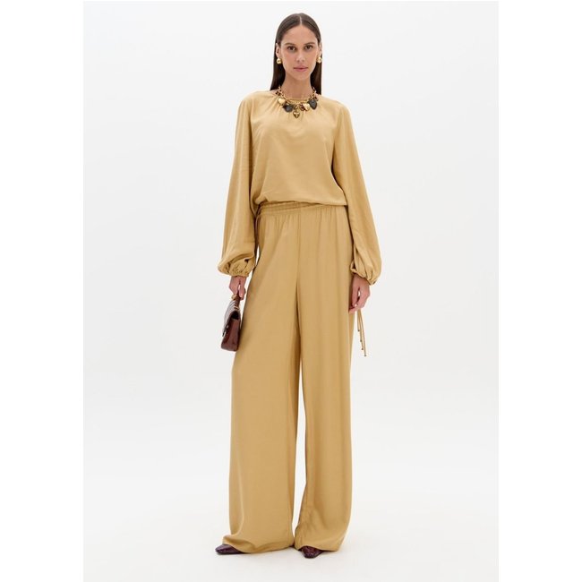 Calça Wide Leg Com Cintura Alta Lança Perfume