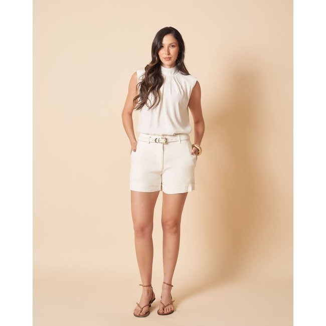 Short Lemmut Off-White Cintura Média