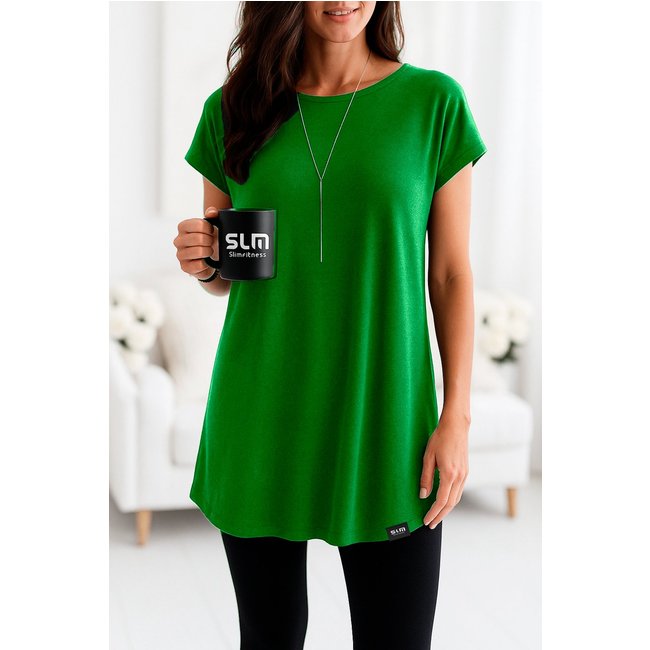 Vestido Camisetão Slim Fitness Feminino Casual Verão - Verde
