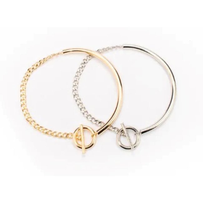 Infantil - Colar Choker Assimétrico Semijoia Banhada a Ouro 18K Ania Store