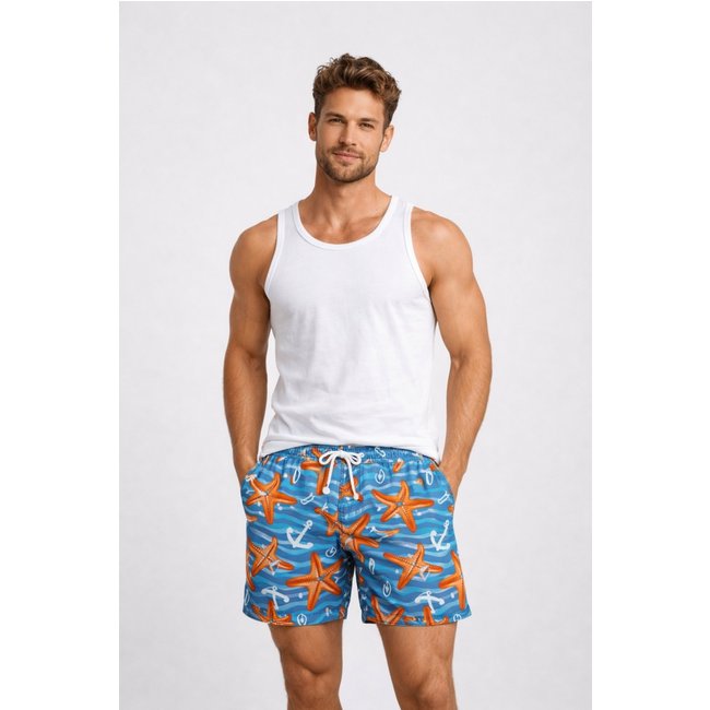 Bermuda Verão D Bell Outlet Fashion Estampa Âncora Azul