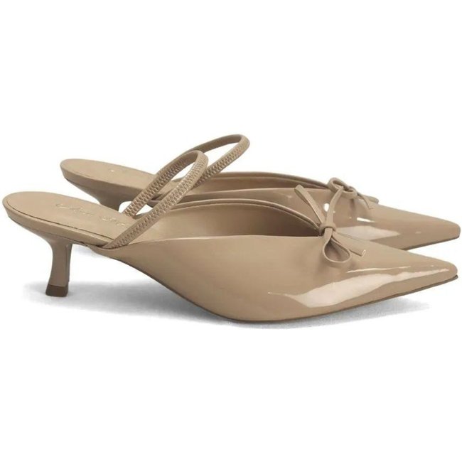 Scarpin Calce Fácil Verniz Nude Acinzentado Ana Mello Incolor