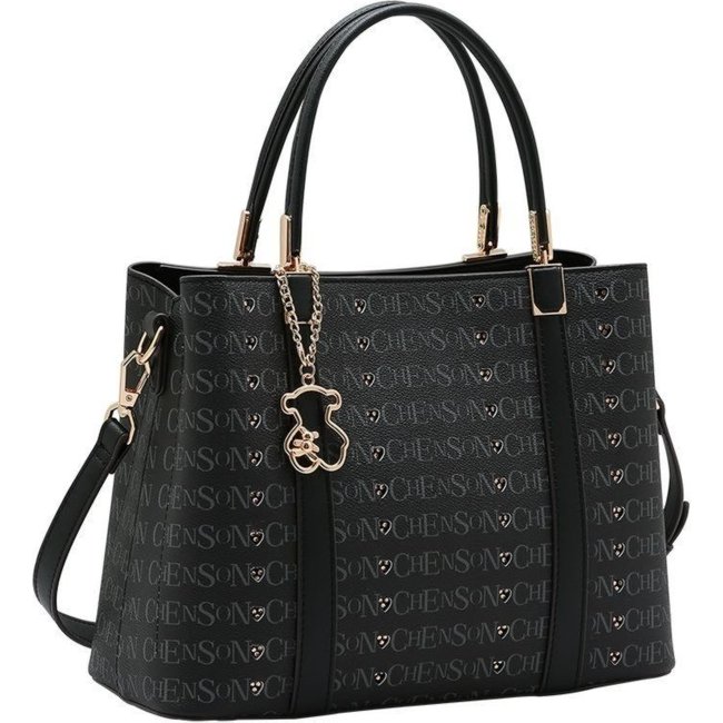 Bolsa Feminina Chenson Cristal Monograma 3485397 Preto