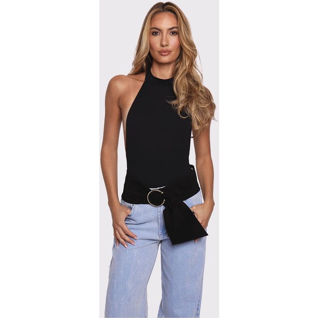 body halter neck preto Mundo Lolita