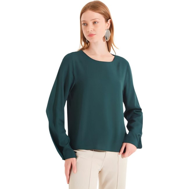 Blusa Feminina Solta Manga Longa Forum