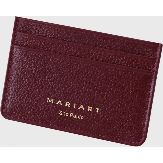 Porta-Cartão Couro Mariart Babaçu Rubi