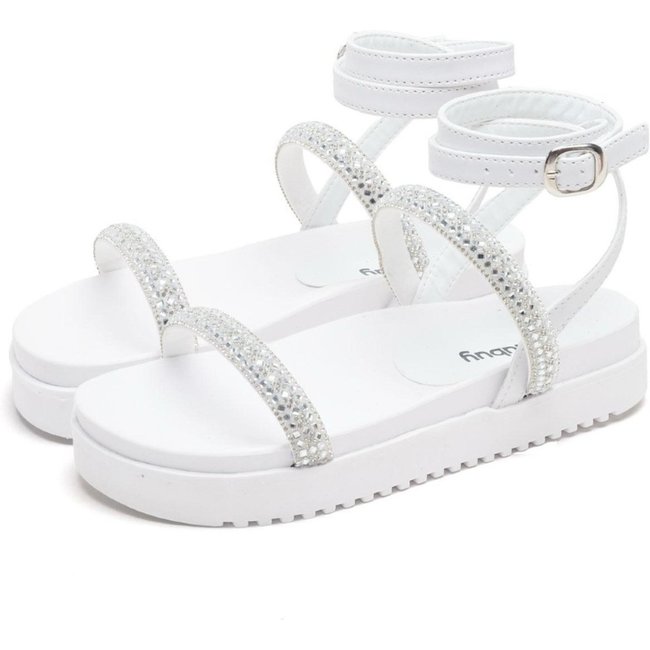 Sandália Rasteira Feminina DUBUY 2060FG Branco
