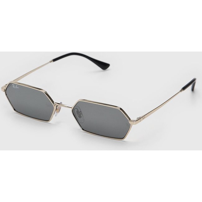 Óculos De Sol Ray-Ban Haste De Metal Lente Preta Dourado