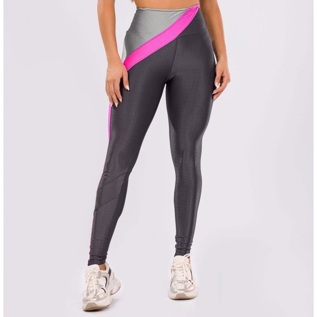 Legging Maze Cinza Carbox Microcanelado e Platinado Donna Carioca