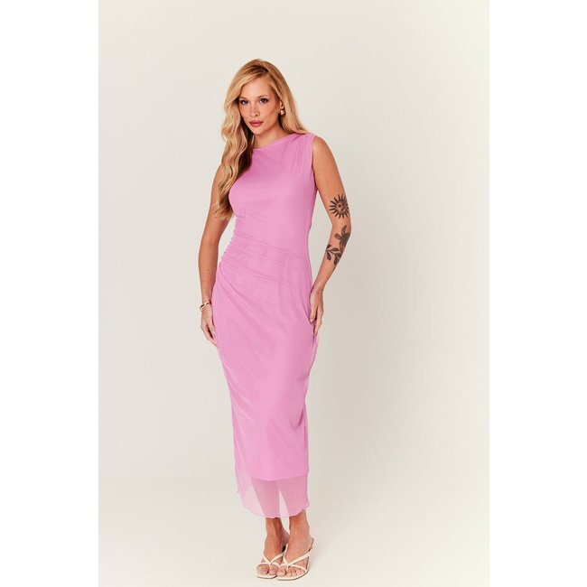 Vestido In Love Tule Adriane Rosa