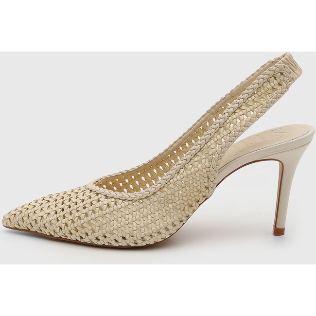Scarpin Feminino Santa Lolla Ponta Fina Bege