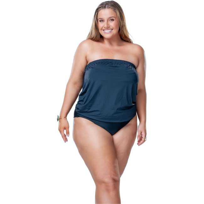 Maiô Plus Size Com Bojo, Em Duas Peças, Preto - Preto