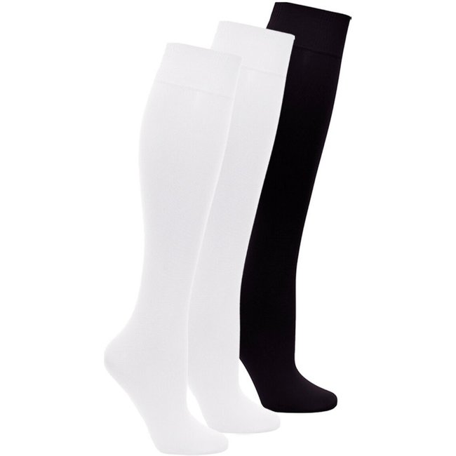 Kit com 3 Meias 3/4 Fio 40 Opaca Loba 5550-001 Branco