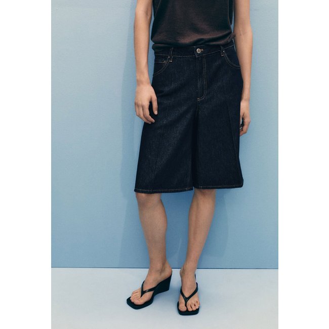 Bermuda Jeans Mango Reta Jorts Sofia Azul