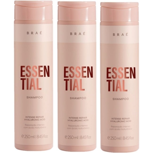 Kit Braé Essential - Shampoo 250ml (3 unidades)