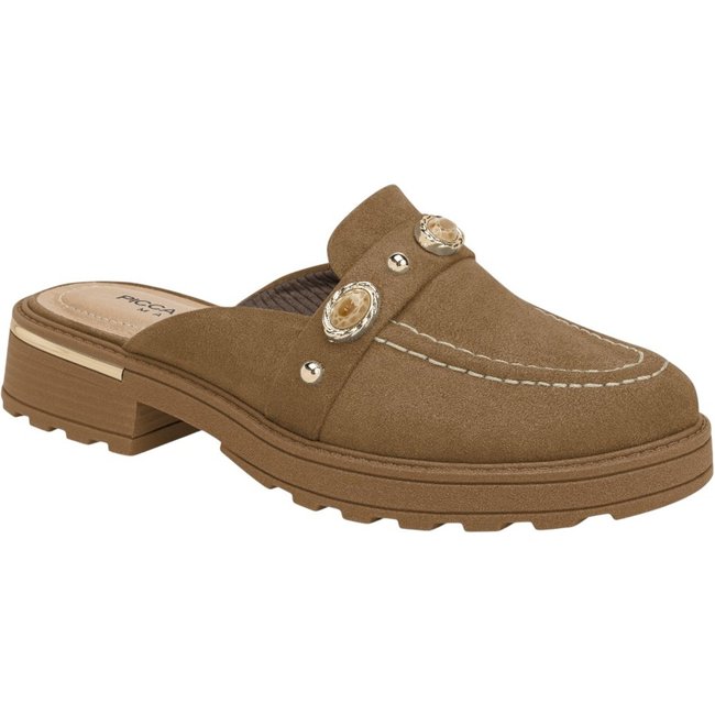 Mule Piccadilly Maxi 735041 Feminino - Mascavo