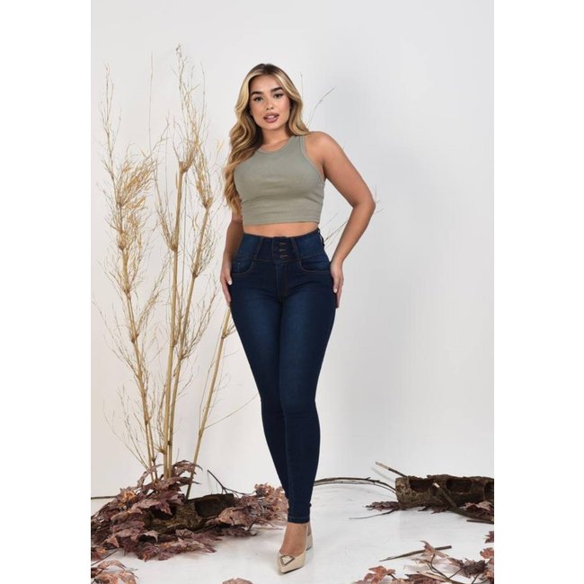 Calça Jeans Azul Feminina Kiridas Jeans Skinny Justa Confortável e Estilosa