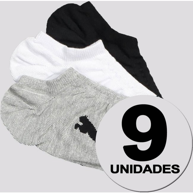 Kit Meia Puma Sapatilha 9 Pares Feminina Sortida