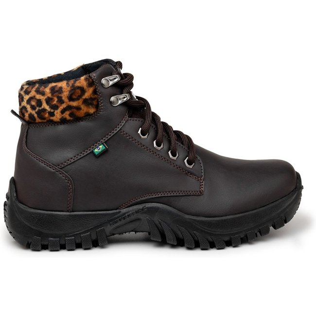 Tenis Feminino Bota Segurança Do Trabalho Coturno Adventure Café Onça