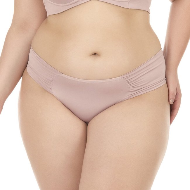 Calcinha Biquíni 2Rios 21532 Plus Size Chocolate Microfibra Sem costura Cintura média
