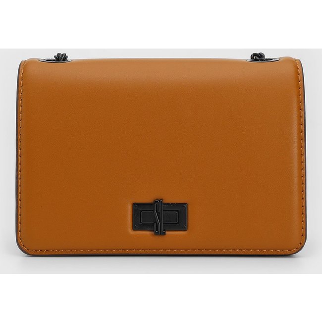 Bolsa Tiracolo Santa Lolla Alça Corrente Caramelo