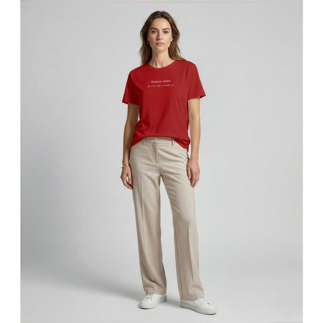 Blusa Feminina Manga Curta Infinita Cor Vermelho
