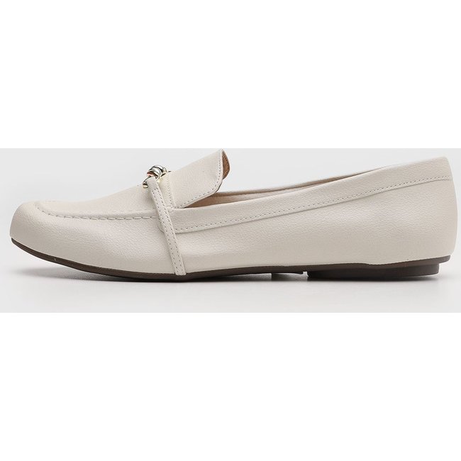 Mocassim Feminino Anacapri Detalhe Metálico Off-White
