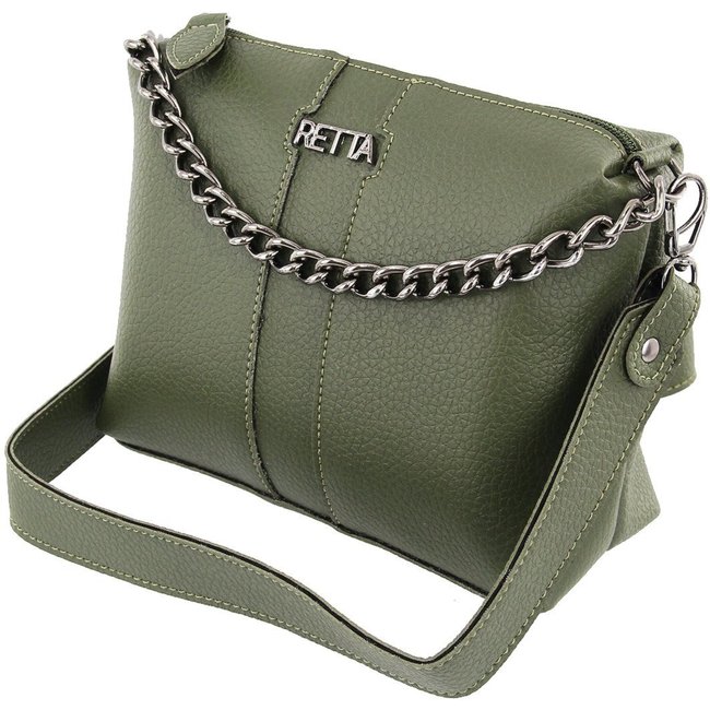 Bolsa Feminina Transversal Corrente Retta Oficial Verde