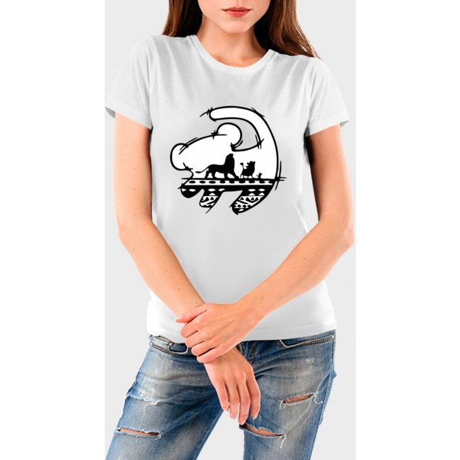 Camiseta Feminina Branca Laion Algodão Premium Benellys