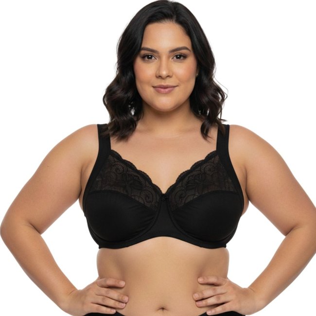 Sutiã Plus Size Sem Bojo Com Aro e Renda Dilady