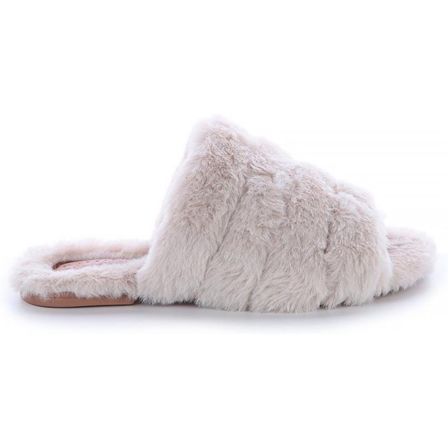 Rasteira Feminina Damannu Shoes Pelos Yana Off White