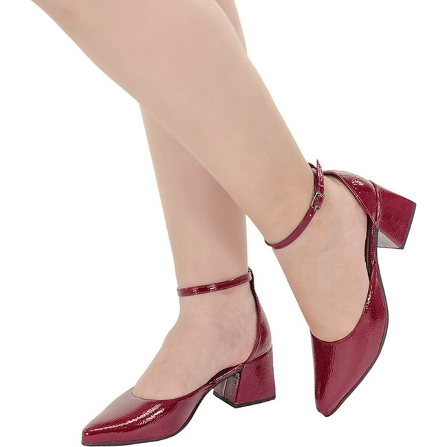 Scarpin Salmomé Feminino Salto 6 cm Traseiro Fechado Numeração Especial 41 ao 43