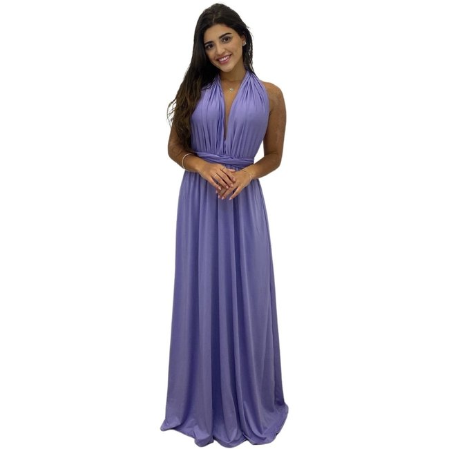 Vestido Madrinhas Casamento Multiformas Longo Lilás