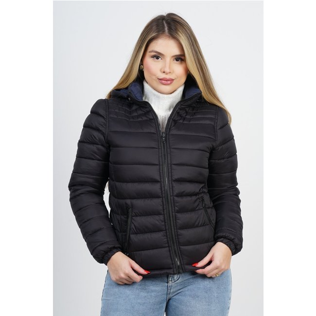Jaqueta Dupla Face Feminina Sh Fashion Super Quentinha Cor Preto