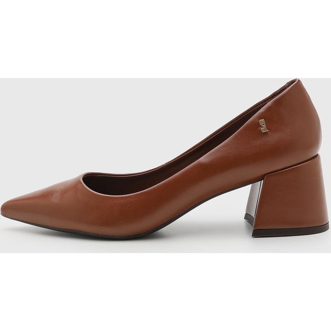 Scarpin Feminino Santa Lolla Salto Médio Marrom
