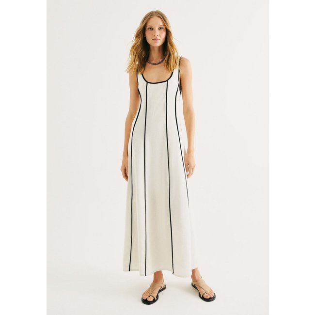 Vestido Longo Com Linho Hering