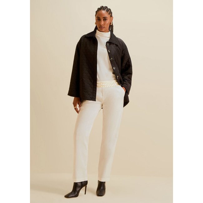 Calça Morena Rosa Reta Média Off Off-white