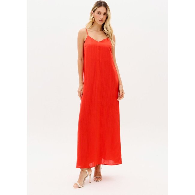 Vestido Super Midi De Alças Com Linho Lança Perfume