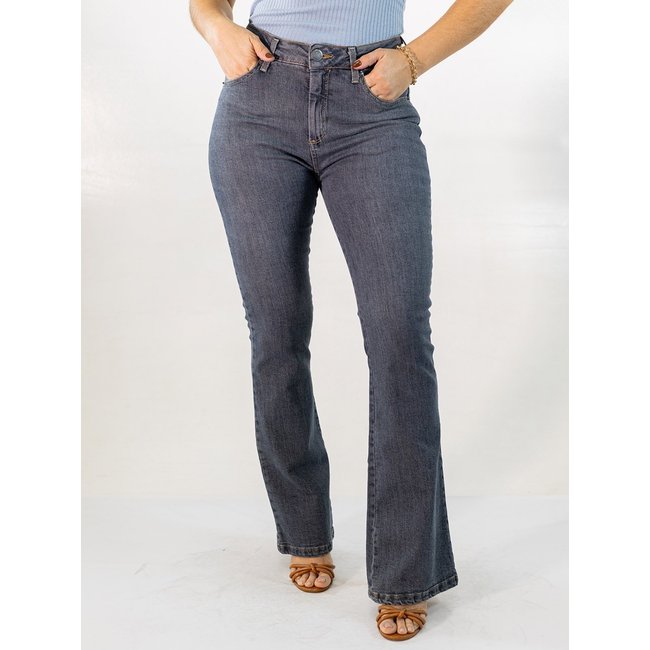 Calça Feminina Jeans Flare Alta Elastano Anticorpus
