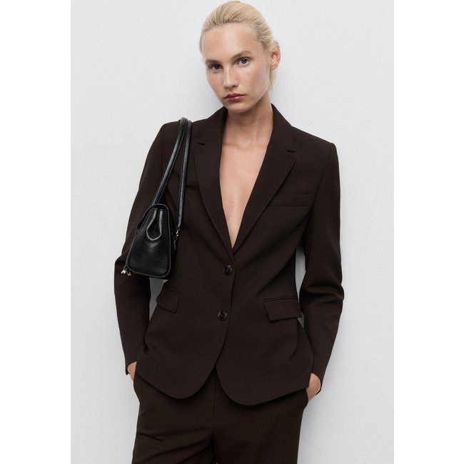 Blazer Feminino Mango Bergen Marrom