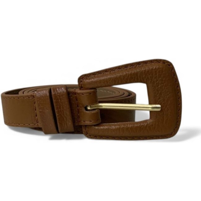 Cinto Feminino em Couro Fivela Encapada 027 Caramelo