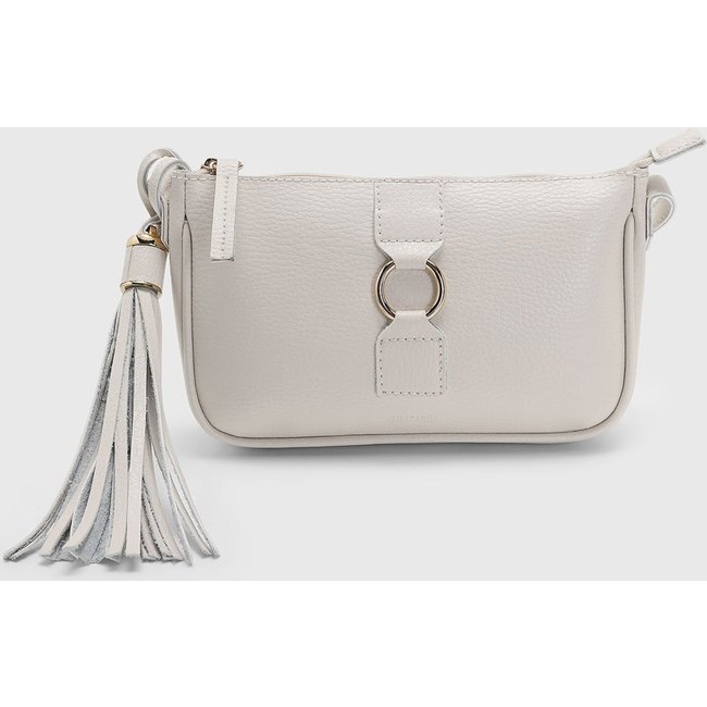Bolsa Média Anacapri Detalhe Metálico Off-White