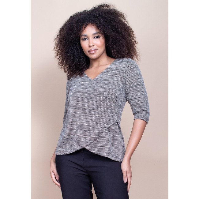 Blusa Cabanafree Pétalas de Algodão Dalila Mescla de Azul