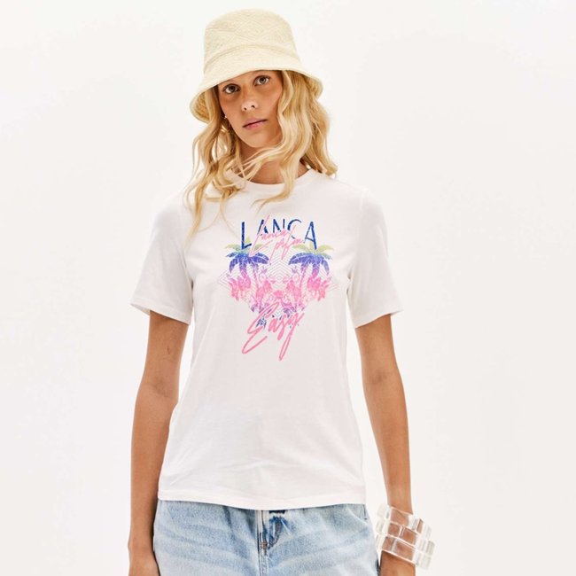 Camiseta Easy Lança Perfume Classic Pr26 Off White Feminino