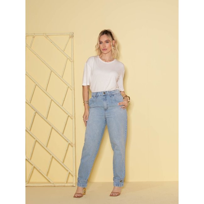Calça Boyfriend Novah Store Jeans azul