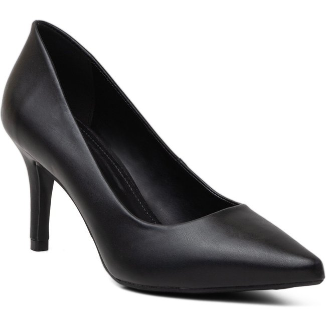 Sapato Feminino Scarpin Salto Fino Napa Preta 183000