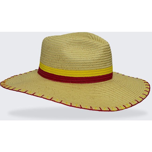 Chapéu Areia Branca UV50+ Bordado Palha Amarelo