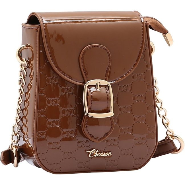 Bolsa Feminina Chenson Original Mini Logo Verniz Transversal 3485040
